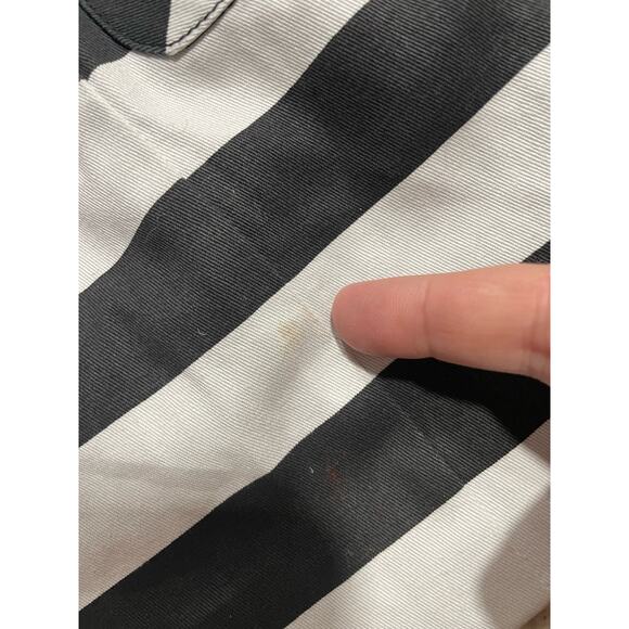 Black Rivet Women's Small Double Breasted Striped Jacket Black White peacoat - Picture 3 of 12